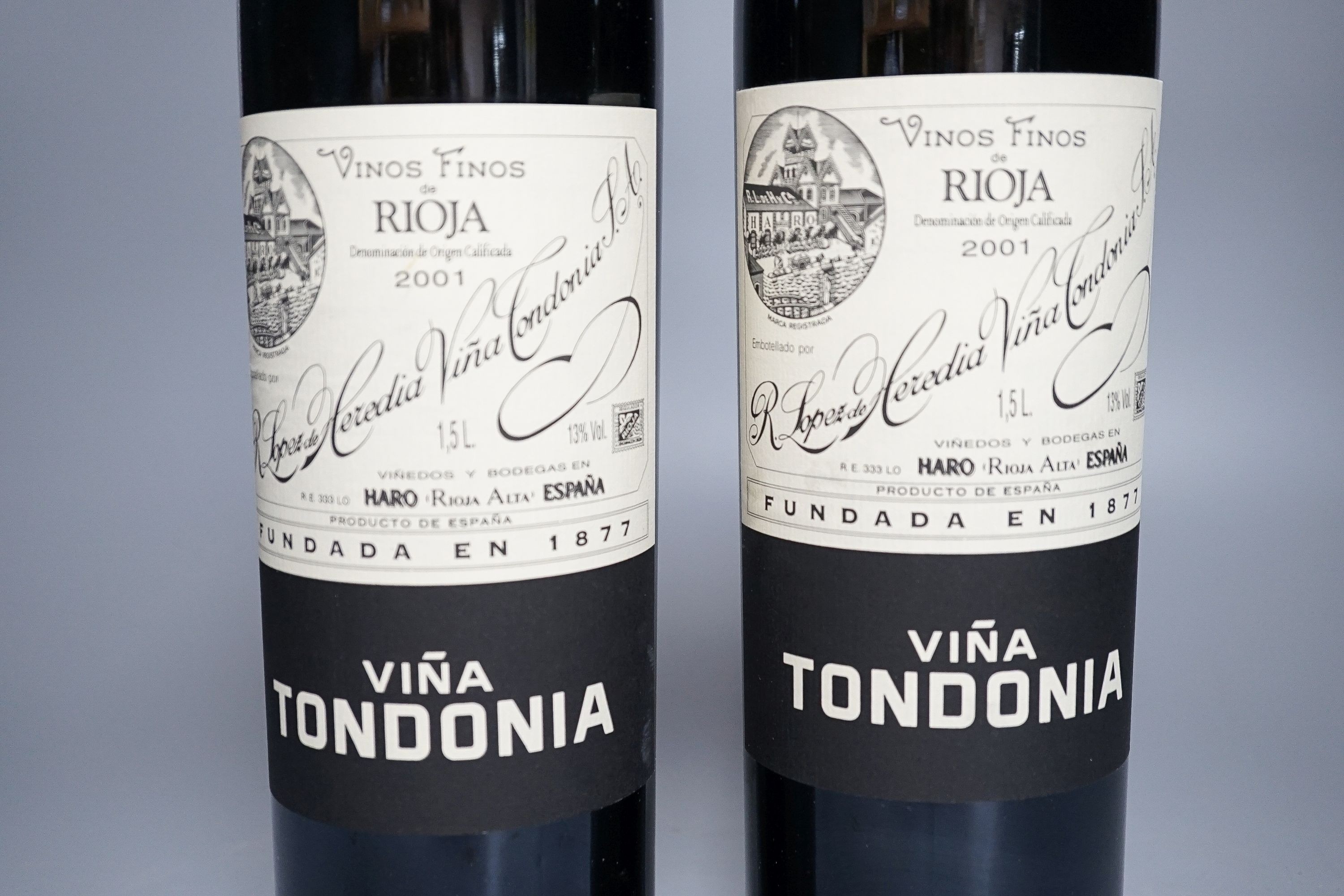 Two magnums of Vina Tondonia Reserva OC-Rioja, 2001, 150cl.